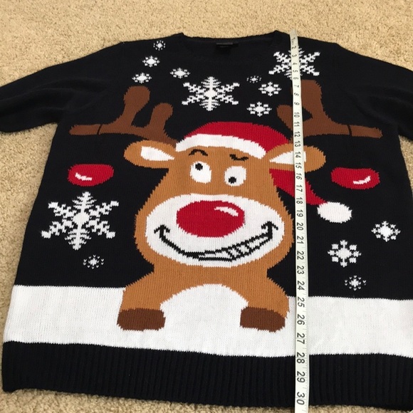 Jake Austin large black combo Christmas sweater - Picture 6 of 8